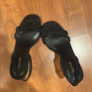 Larroude Black Heeled Shoes Minimalist Design